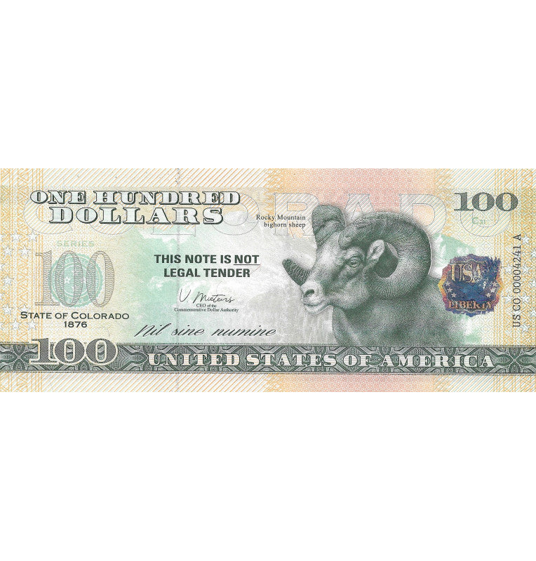 United States of America 100 Dollars States of Colorado